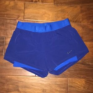Nike women’s blue dri-fit athletic shorts